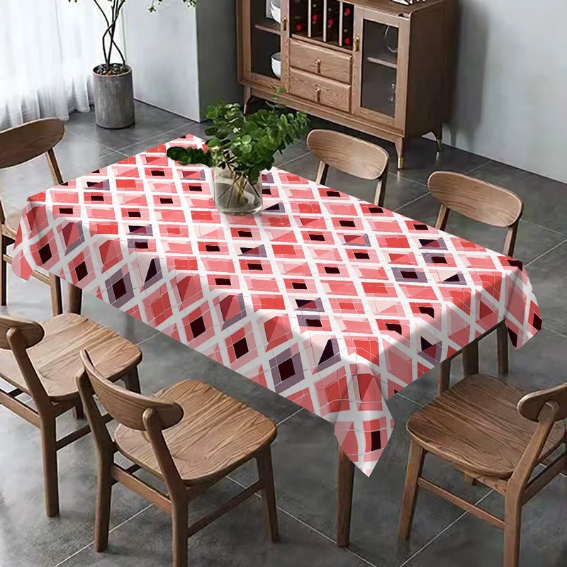 Axyaa Waterproof Geometric Plaid Stripes Tablecloth for Kitchen Home Decor