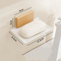 Wall-Mounted Black Walnut Soap Rack for Axyaa Household Soap Box
