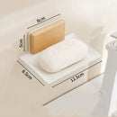 Wall-Mounted Black Walnut Soap Rack for Axyaa Household Soap Box
