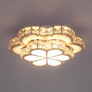 Axyaa Flower Gold Crystal Ceiling Chandelier for Kitchen, Aisle, Stairs - Modern Luminaires