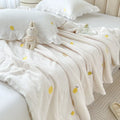 Axyaa Cotton Embroidery Soybean Summer Quilt Double-Layer Duvet Insert Skin-Friendly