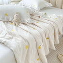 Axyaa Cotton Embroidery Soybean Summer Quilt Double-Layer Duvet Insert Skin-Friendly