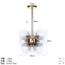 Axyaa Glass Bubble Chandelier Pendant Lamp for Living Room Dining Room Kitchen Island