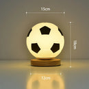 Axyaa LED Soccer Desk Lamp - Dimmable Triclored/RGB, Rechargeable/Plug-in Night Light