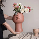 Axyaa Pout Face Ceramic Vase | Room Aesthetic Decor & Flowers Arrangement