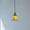 Axyaa Glass Adjustable LED Pendant Lights in Antique Gold Brass