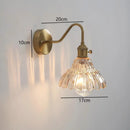 Axyaa Brass Glass LED Wall Lamp for Home Decor Lighting