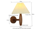 Axyaa Cream PVC LED Wall Lamps - Japanese Walnut Wood Applique Murale