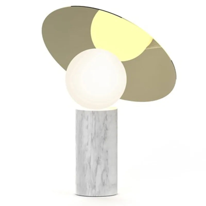Axyaa Marble Living Room Lamp: Nordic Designer Bedside Art Ball Learning Light