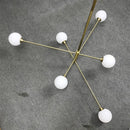 Axyaa Glass Brass Chandelier: Nordic Modern Pendant Light for Home Decor, Living Room, Bedroom, Restaurant