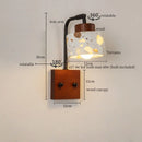 Axyaa Terrazzo Glass LED Wall Lamps Pull Chain Switch Wabi Sabi Mirror Light