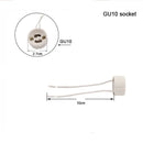 Axyaa GU10 Ceramic Lamp Holder with Silicon Wire Connector