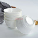 Axyaa Bone Diamond Bowl Set - 4.5 Inch Small Soup and Rice Bowls