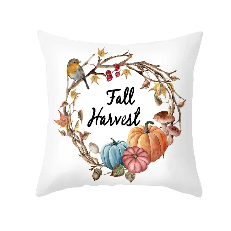Autumn Maple Leaf Cushion Cover - Axyaa Home Decor Pillows