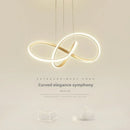 Axyaa LED Circle Pendant Chandelier for Dining Room Kitchen Bar - Modern Indoor Lighting