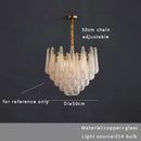Axyaa Nordic Luxury Gold Glass Chandelier - Home Decoration Lighting