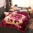 Axyaa Double Thickened Raschel Blanket for Winter Warmth