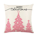 Christmas Party Pillowcase with Santa Claus & Snowman Print for Home Decoration by Axyaa.