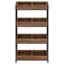 Axyaa 4-Tier Wood Utility Storage Shelves: Kitchen, Office, Store Organization