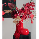 Axyaa Ceramic Red Boots Vase & Ornamental Red/Green Shoes Set - Christmas Gifts