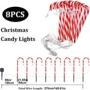 Axyaa Solar LED Candy Cane Lights - 8 Function, Waterproof for Courtyard, Outdoor Parties