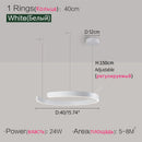 Axyaa Modern Round LED Chandelier Ring Light for Living, Dining, Bedroom, Kitchen