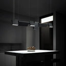 Axyaa Modern Black LED Pendant Lights: Rotatable, for Bar, Office, Bedroom, Living Room