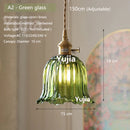 Axyaa Glass Pendant Light Trio for Kitchen Dining Room - Modern Mini Hanging Fixture