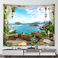 Tropical Ocean Hawaiian Landscape Tapestry for Axyaa Home Decor