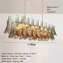 Axyaa Murano Glass Petal Chandeliers: Vintage Italian Pendant Lights for Living Room, Bedroom, Dining Table