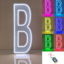 Axyaa Neon Letter Light Sign A-Z Alphabet with Color-Changing Illuminated Lights