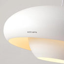 Axyaa Minimalist Circular Pendant Light - Modern Cream Home Decor For Bedroom & Living Room