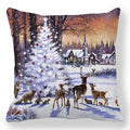 Axyaa Santa Print Pillowcase for Christmas and New Year Decor