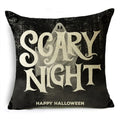Black White Happy Halloween Trick Or Treat Pillowcase for Axyaa Décor