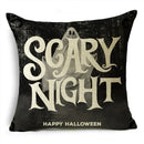 Black White Happy Halloween Trick Or Treat Pillowcase for Axyaa Décor