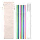 Axyaa Stainless Steel Straws Set - Eco-Friendly Reusable Portable Travel Essential