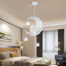 Axyaa Moon Star Pendant Light | LED Chandelier for Kids Bedroom and Christmas Decor