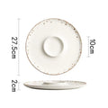 Axyaa Bead Edge Ceramic Dessert Plate for Molecular Cuisine and Sushi