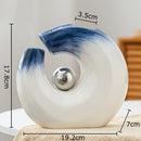 Axyaa Silver Ball Ceramic Vase for Elegant Room Decor