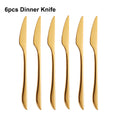 Axyaa 21 Piece Gold Cutlery Set - Stainless Steel 304 Elegant Tableware