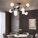 Axyaa Glass Ball Ceiling Chandelier for Home Decor Lighting