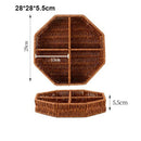 Axyaa Woven Rattan Storage Tray - 10 Styles Square Basket for Snacks, Bread & Food