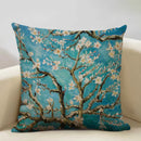 Axyaa Sunflower Oil Printed Cushion Cover - Van Gogh Inspired Decor Pillow Case