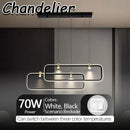 Axyaa Modern Dining Table & Bar Lamp: Minimalist Chandelier with Spotlights