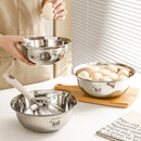 Axyaa Stainless Steel Mixing Bowl Set - Food Safe Salad, Baking, and Serving Bowls