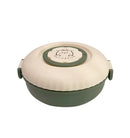 Axyaa Double-layer Bento Box with Sauce Compartment - Microwave Safe Plastic Lunch Box