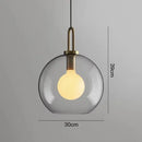 Axyaa Smoke Grey Glass Globe Pendant Light for Industrial Style Living Spaces