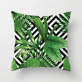 Axyaa Tropical Leaf Cactus Monstera Cushion Cover 45*45cm - Decorative Pillowcase