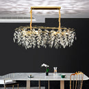Axyaa Crystal Sky Chandelier: Elegant Ceiling Lighting for Hotel, Bedroom, Restaurant, Bar Counter