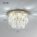 Axyaa Crystal Round Ceiling Light: Modern Minimalist LED Fixture for Master Bedroom